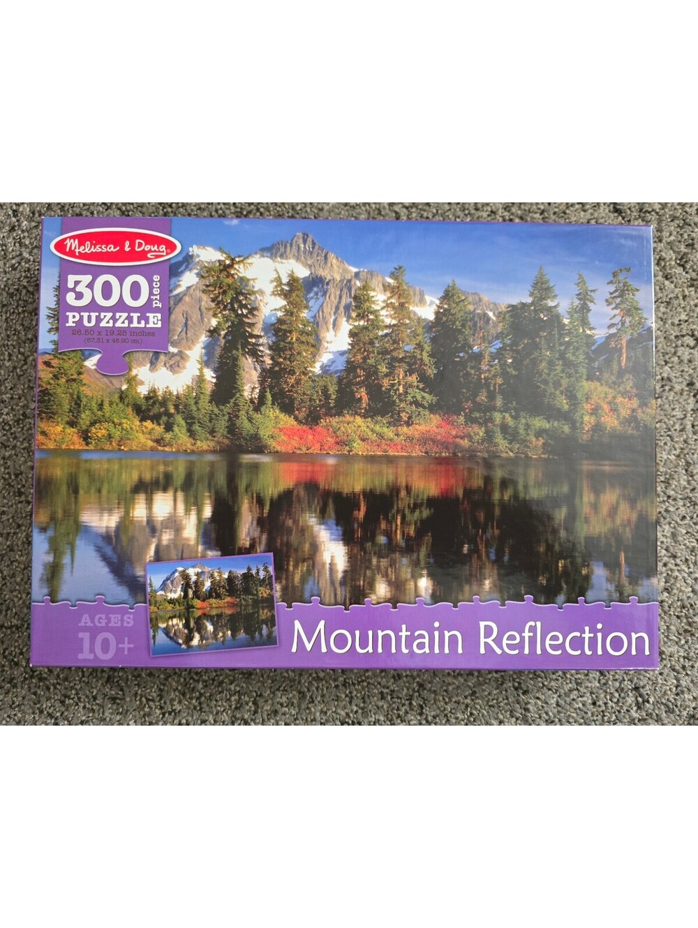 Melissa & Doug Mountain Reflection 300 Piece Jigsaw Puzzle Landscape Complete